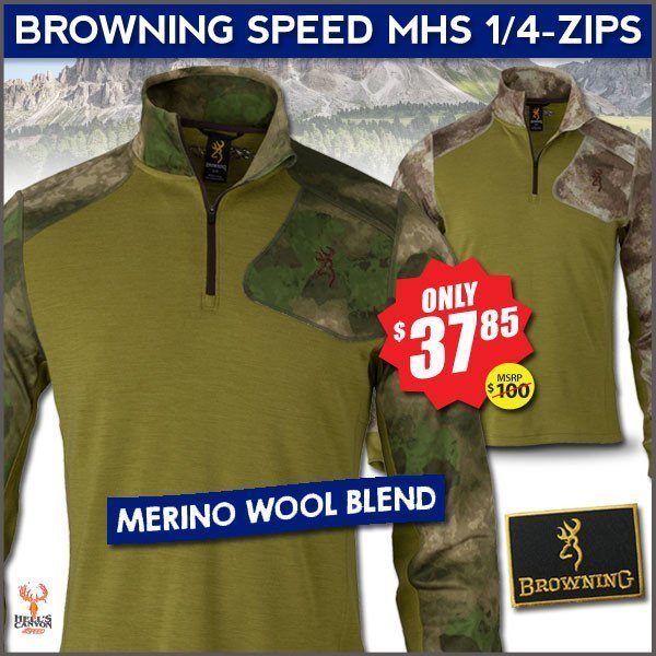merino zip top for hunting deal