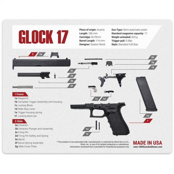 best glock 17 gun cleaning mat
