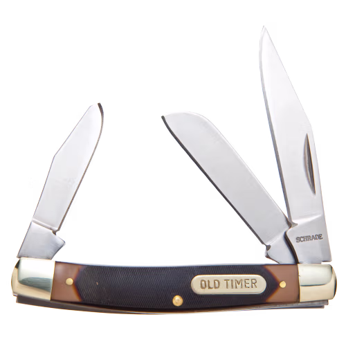 best deal Schrade Old Timer Middleman 3-Blade Pocket Knife