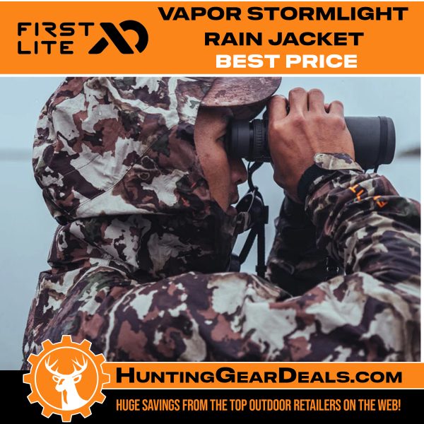 best deal First Lite Vapor Stormlight Rain Jacket